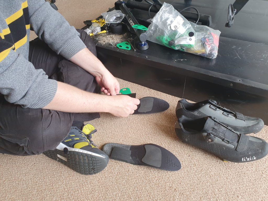 Adjusting the shoes as part of a bike fit