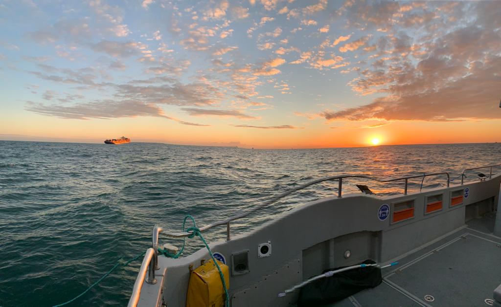 sunrise in the english channel
